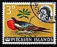 Pitcairn Islands 1964-65 Great Frigate Bird 3d from def set fine used, SG 39, stamps on , stamps on  stamps on birds, stamps on  stamps on frigate