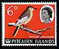 Pitcairn Islands 1964-65 Pitcairn Warbler 6d from def set fine used, SG 41, stamps on , stamps on  stamps on birds, stamps on  stamps on warblers