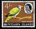 Pitcairn Islands 1964-65 Fruit Dove 4s from def set fine used, SG 47, stamps on birds, stamps on doves