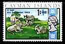 Cayman Islands 1969 Brahmin Cattle 1c on 1d from decimal opt def set unmounted mint, SG 239*, stamps on animals, stamps on cattle, stamps on farming, stamps on ovine, stamps on bovine