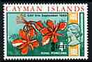 Cayman Islands 1969 Royal Poinciana 3c on 4d from decimal opt def set unmounted mint, SG 241*, stamps on flowers