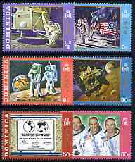 Dominica 1970 Moon landing perf set of 6 unmounted mint, SG 296-301, stamps on , stamps on  stamps on space, stamps on  stamps on apollo