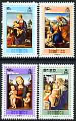 Dominica 1969 Christmas Paintings perf set of 4 unmounted mint, SG 291-94, stamps on christmas, stamps on arts, stamps on botticelli, stamps on raphael