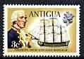 Antigua 1972 Viscount Hood & HMS Barfleur 3c (wmk upright) unmounted mint, SG 325*, stamps on ships, stamps on explorers