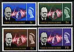 Turks & Caicos Islands 1966 Churchill Commemoration perf set of 4 unmounted mint, SG 262-65, stamps on , stamps on  stamps on personalities, stamps on  stamps on churchill, stamps on  stamps on 