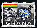 Ghana 1965 New Currency 4p on 4d Diamond & Mine unmounted mint, SG 384*, stamps on minerals, stamps on mining