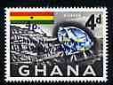 Ghana 1965 New Currency 4p on 4d Diamond & Mine unmounted mint, SG 384*, stamps on minerals, stamps on mining