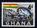 Ghana 1965 New Currency 4p on 4d Diamond & Mine with top part of 4 missing, unmounted mint, SG 384var, stamps on minerals, stamps on mining
