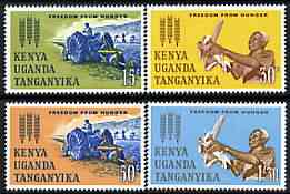 Kenya, Uganda & Tanganyika 1963 Freedom From Hunger perf set of 4 unmounted mint, SG 205-6, stamps on ffh, stamps on food, stamps on  ffh , stamps on 