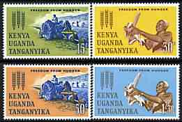 Kenya, Uganda & Tanganyika 1963 Freedom From Hunger perf set of 4 unmounted mint, SG 205-6, stamps on , stamps on  stamps on ffh, stamps on  stamps on food, stamps on  stamps on  ffh , stamps on  stamps on 