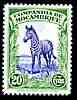 Mozambique Company 1937 Zebra 20c unmounted mint SG 290*, stamps on zebra, stamps on animals