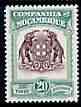 Mozambique Company 1937 Arms (Elephants) 20E unmounted mint SG 304, stamps on elephants, stamps on animals, stamps on arms, stamps on heraldry