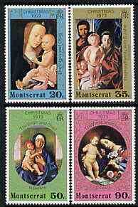 Montserrat 1973 Christmas (Paintings) perf set of 4 unmounted mint, SG 318-21, stamps on christmas, stamps on arts, stamps on david, stamps on 