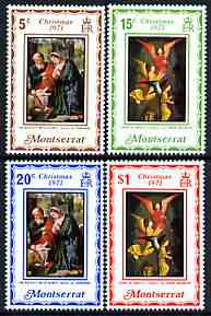 Montserrat 1971 Christmas perf set of 4 unmounted mint, SG 276-79, stamps on , stamps on  stamps on christmas, stamps on  stamps on angels