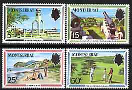 Montserrat 1970 Tourism perf set of 4 unmounted mint, SG 259-62, stamps on tourism, stamps on golf, stamps on  ww2 , stamps on cannons, stamps on militaria, stamps on 