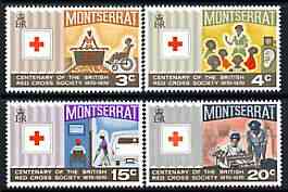 Montserrat 1970 Red Cross Centenary perf set of 4 unmounted mint, SG 238-41, stamps on , stamps on  stamps on red cross, stamps on  stamps on disabled, stamps on  stamps on deaf, stamps on  stamps on 