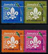 Jamaica 1977 Caribbean Jamboree perf set of 4 unmounted mint, SG 434-37, stamps on scouts