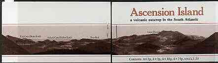 Ascension 1981 'A volcanic Outcrop' Â£1.20 booklet complete (Brown cover containing Flowers stamps) very fine, SG SB3, stamps on , stamps on  stamps on volcanoes, stamps on  stamps on flowers