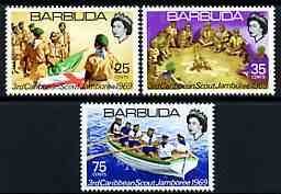 Barbuda 1969 Caribbean Scout Jamboree perf set of 3 unmounted mint, SG 35-37*