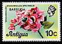 Barbuda 1977 Bougainvillea 10c (from opt'd def set) unmounted mint, SG 312*, stamps on flowers, stamps on 