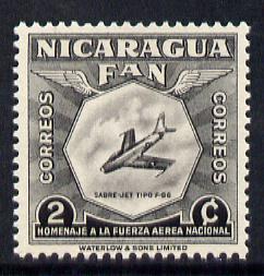 Nicaragua 1954 National Air Force Commemoration - 2c Sabre Jet F-86 unmounted mint SG 1210, stamps on , stamps on  stamps on aviation, stamps on  stamps on 