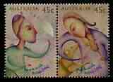 Australia 1995 People with Disabilities se-tenant perf set of 2 unmounted mint, SG 1540a, stamps on disabled, stamps on blind, stamps on music