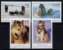 Australian Antarctic Territory 1994 Departure of Huskies perf set of 4 unmounted mint, SG 104-107, stamps on polar, stamps on dogs, stamps on huskies