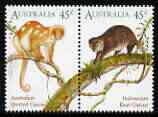 Australia & Indonesia 1996 Joint Issue perf set of 2 unmounted mint, SG 1586a, stamps on , stamps on  stamps on animals, stamps on  stamps on cuscus