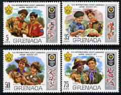 Grenada 1971 World Scout Jamboree perf set of 4 unmounted mint, SG 440-43, stamps on scouts