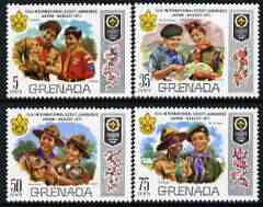 Grenada 1971 World Scout Jamboree perf set of 4 unmounted mint, SG 440-43, stamps on , stamps on  stamps on scouts