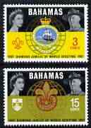 Bahamas 1967 Diamond Jubilee of World Scouting perf set of 2 unmounted mint, SG 310-11, stamps on , stamps on  stamps on scouts