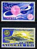 Nigeria 1967 World Meteorological Day perf set of 2 unmounted mint, SG 200-201, stamps on weather, stamps on globes