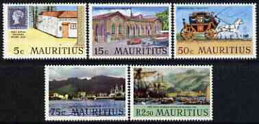 Mauritius 1970 Port Louis set of 5 unmounted mint, SG 419-23, stamps on , stamps on  stamps on postal, stamps on  stamps on ships, stamps on  stamps on cars, stamps on  stamps on buses, stamps on  stamps on stamp on stamp, stamps on  stamps on mail coaches, stamps on  stamps on maps, stamps on  stamps on mercedes, stamps on  stamps on  vw , stamps on  stamps on , stamps on  stamps on stamponstamp