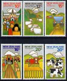 New Zealand 1978 Land Resources perf set of 6 unmounted mint, SG 1164-69, stamps on farming, stamps on agriculture, stamps on sheep, stamps on ovine, stamps on cows, stamps on bovine