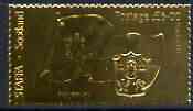 Staffa 1976 National Flags A36 Philippines embossed in 23k gold foil (Rosen #361) unmounted mint, stamps on , stamps on  stamps on flags