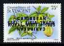 St Vincent - Grenadines 1985 Guava 75c (as SG 399) with Royal Visit opt doubled, one inverted, unmounted mint*, stamps on food, stamps on royalty, stamps on royal visit, stamps on fruit