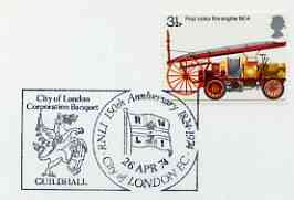 Postmark - Great Britain 1974 cover bearing illustrated cancellation for 150th Anniversary of RNLI (London), stamps on , stamps on  stamps on lifeboats