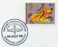 Postmark - Great Britain 1974 cover bearing illustrated cancellation for Skyfame Aircraft Museum 10th Flying Display