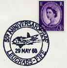 Postmark - Great Britain 1968 cover bearing illustrated cancellation for 50th Anniversary of RAF (Leuchatrs, Fife), stamps on , stamps on  raf , stamps on aviation