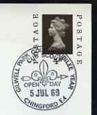 Postmark - Great Britain 1969 card bearing illustrated cancellation for Gilwell Park Cub Scout Golden Jubilee, stamps on , stamps on  stamps on scouts