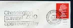 Postmark - Great Britain 1970 cover bearing illustrated slogan cancellation for Chessington Zoo, stamps on , stamps on  stamps on zoos, stamps on  stamps on  zoo , stamps on  stamps on , stamps on  stamps on  zoo , stamps on  stamps on zoos, stamps on  stamps on 