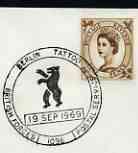 Postmark - Great Britain 1969 cover bearing illustrated cancellation for Berlin Tatoo (BFPS), stamps on militaria