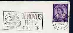 Postmark - Great Britain 1967 cover bearing illustrated slogan cancellation for Tenovus Fights Cancer, stamps on medical, stamps on diseases