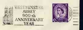 Postmark - Great Britain 1965 card bearing illustrated slogan cancellation for Westminster Abbey 900th Anniversary, stamps on london, stamps on abbeys