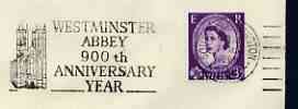 Postmark - Great Britain 1965 card bearing illustrated slogan cancellation for Westminster Abbey 900th Anniversary, stamps on , stamps on  stamps on london, stamps on  stamps on abbeys