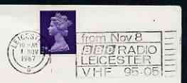 Postmark - Great Britain 1967 cover bearing illustrated slogan cancellation for BBC Radio Leicester, stamps on radio