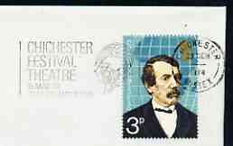 Postmark - Great Britain 1974 cover bearing illustrated slogan cancellation for Chichester Festival Theatre, stamps on theatres