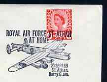 Postmark - Great Britain 1969 cover bearing illustrated cancellation for RAF St Athan at home, stamps on aviation, stamps on  , stamps on  raf , stamps on 