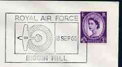 Postmark - Great Britain 1965 cover bearing illustrated cancellation for Royal Air Force, Biggin Hill, stamps on aviation, stamps on , stamps on  raf , stamps on 