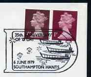 Postmark - Great Britain 1979 cover bearing illustrated cancellation for 35th Anniversary of D-Day (Southampton), stamps on , stamps on  stamps on , stamps on  stamps on  ww2 , stamps on  stamps on ships